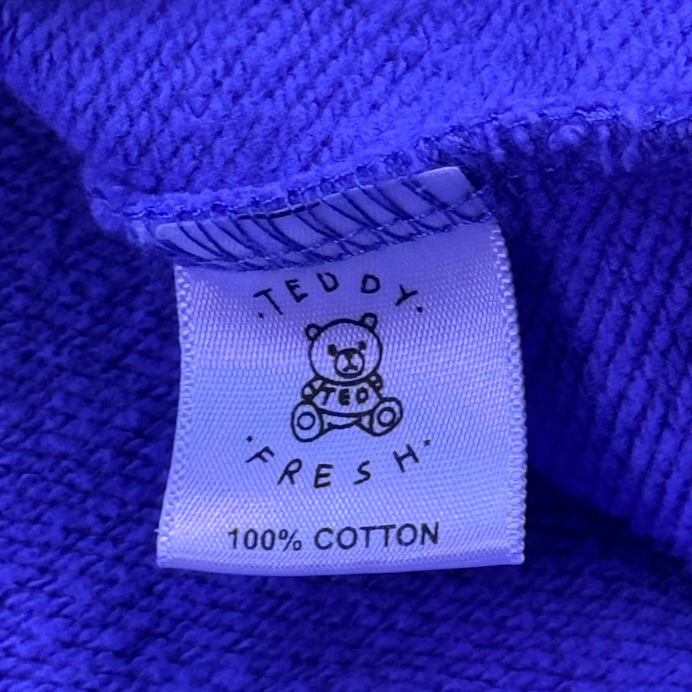 Teddy Fresh Colorblock Hoodie XL Purple Yellow Multicolor Streetwear Pullover - Picture 6 of 8